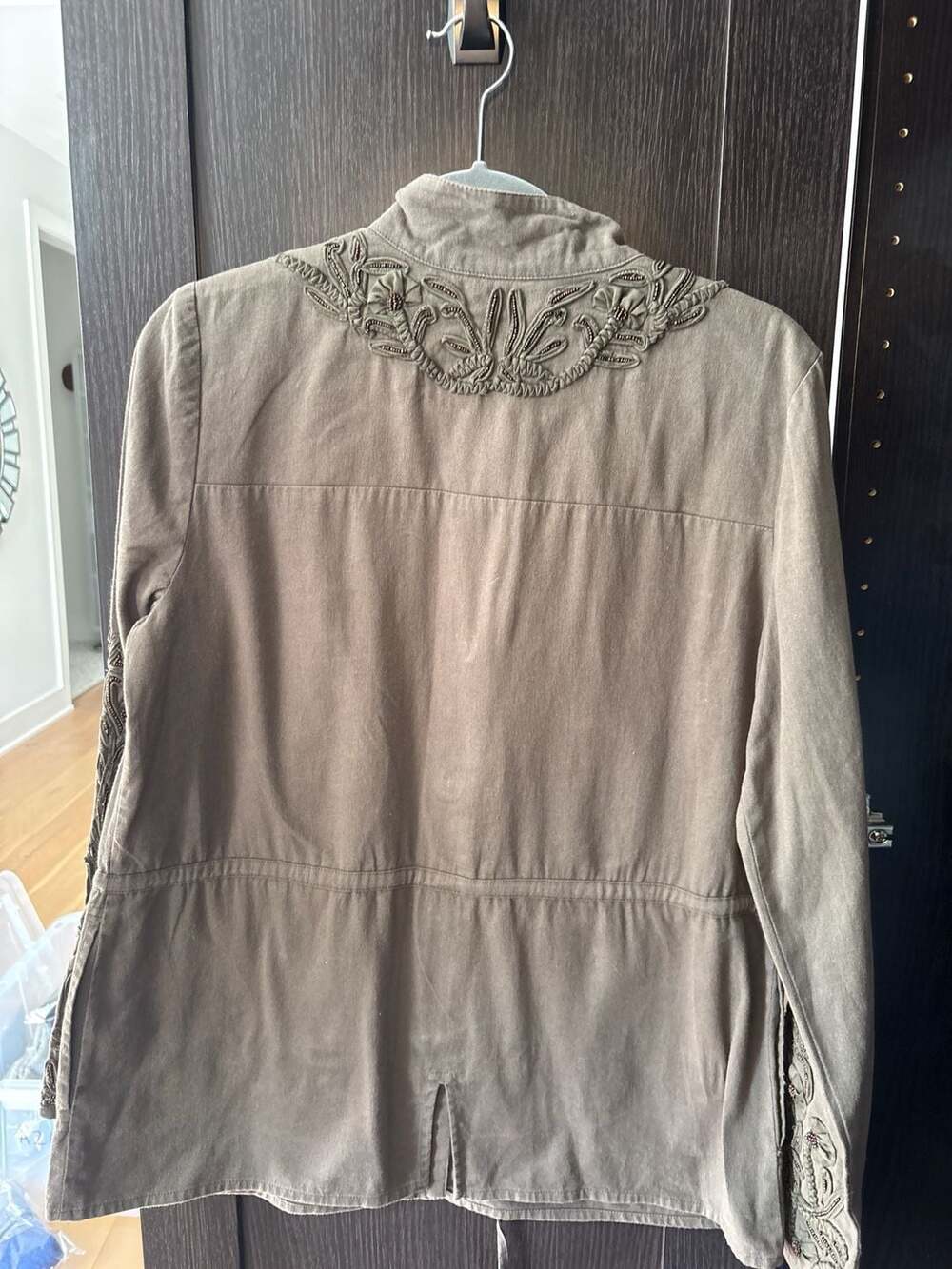 Love Sam Embroidered Beaded Utility Jacket Size M